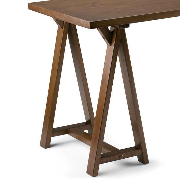 Sawhorse - Writing Desk - Medium Saddle Brown