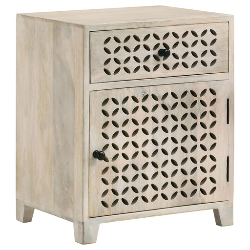 1 Door Accent Cabinet With Drawer - Beige Furniture Max