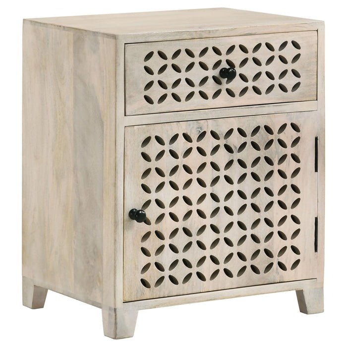 1 Door Accent Cabinet With Drawer - Beige Furniture Max