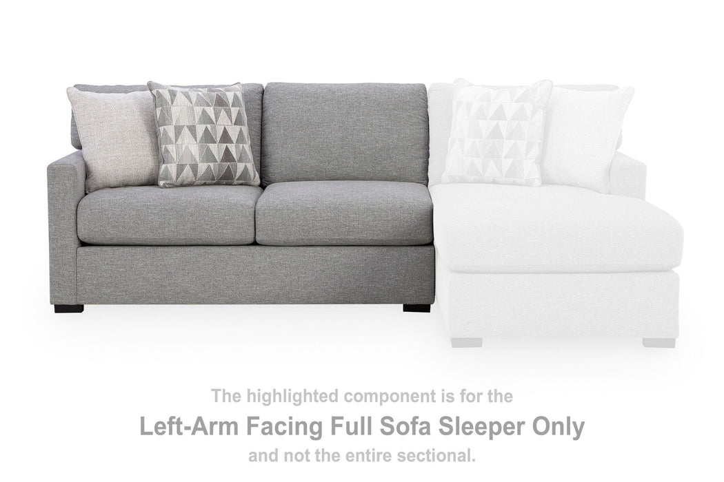 UrbanCrest - LAF Full Sofa Sleeper - Pewter Signature Design by Ashley®