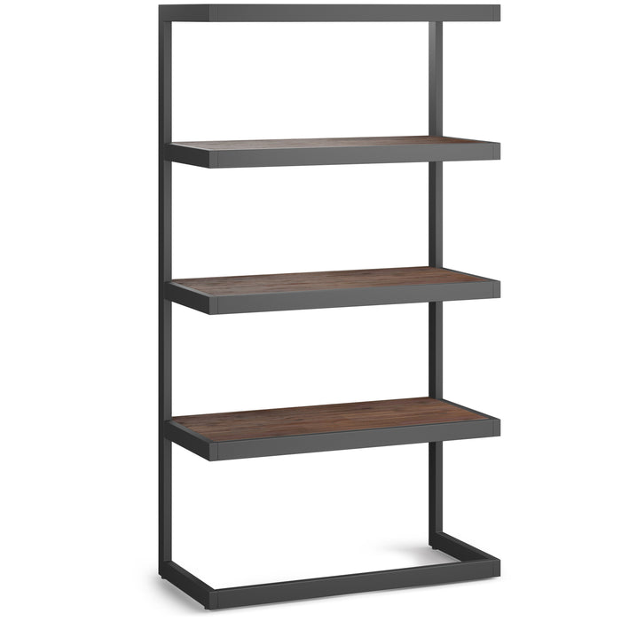 Erina - Bookcase - Distressed Charcoal Brown