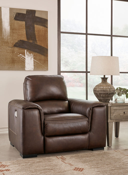 Alessandro - PWR Recliner/Adj Headrest - Walnut Signature Design by Ashley®