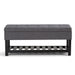 Saxon - Upholstered Transitional Storage Ottoman Bench Simpli-Home