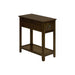 Accent End Table, 2 Tier, Narrow, Lamp, Storage Drawer, Charming Design 8th Street