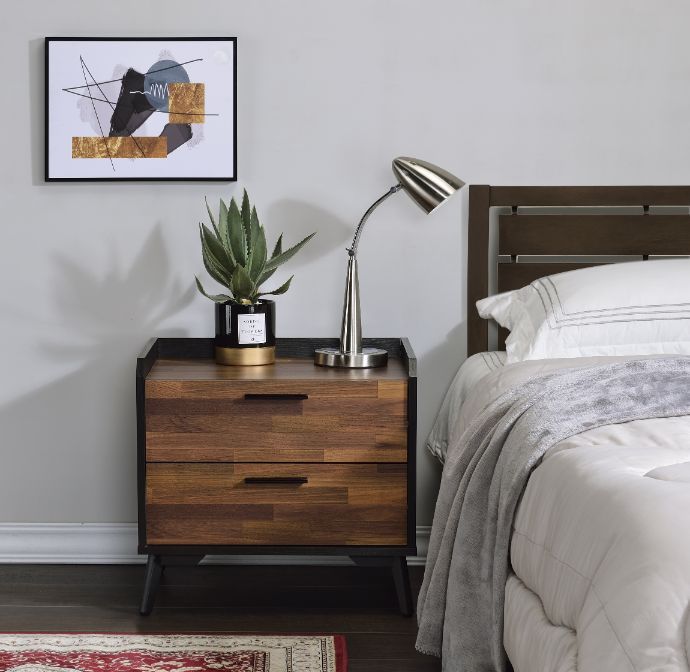 Jiranty - Accent Table - Walnut & Black ACME