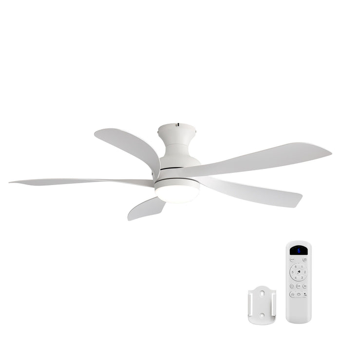 52" Ceiling Fan With 3 Color Dimmable LED Light, DC Reversible Motor, 6 Speed Settings Daily Nest