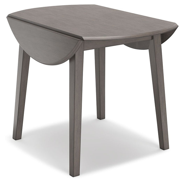 Shullden - 5 Pc. - Drop Leaf Table, 4 Side Chairs - Gray Signature Design by Ashley®