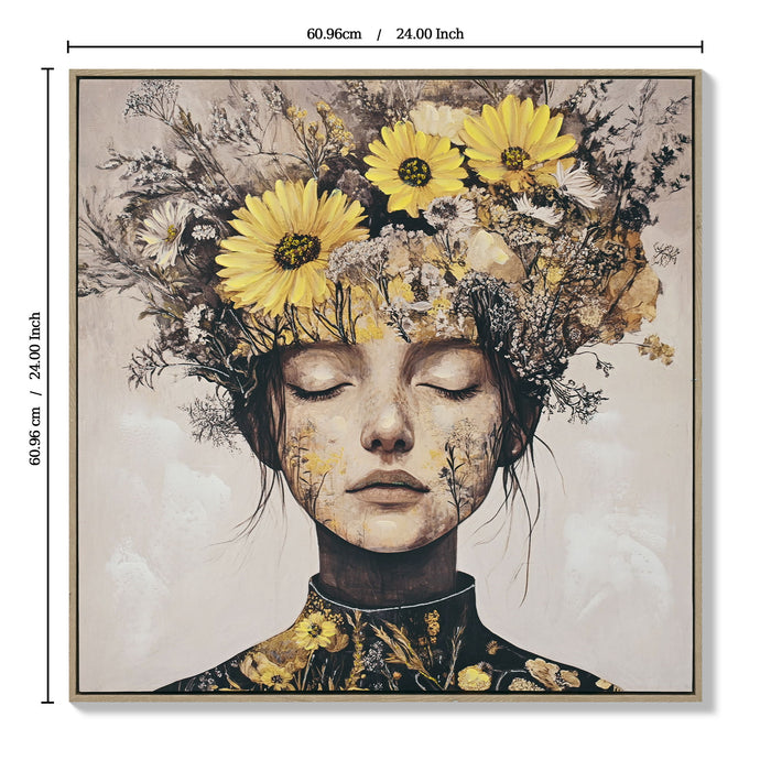 Beauty Posters Beauty Lady Wall Art Floral Canvas Artwork For Living Room - Ginger