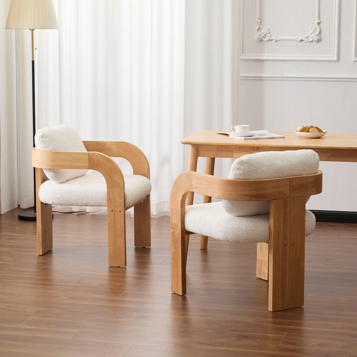2 Pack Dining Chairs With Pillow Back Noble House