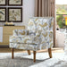 Floral Accent Armchair With Nailhead Trim Home Essentials