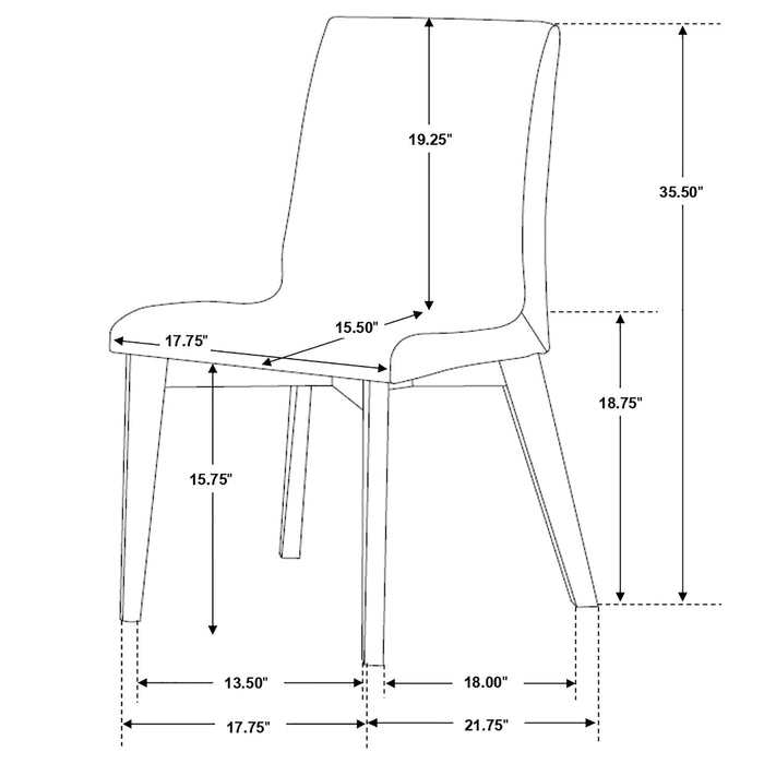 Upholstered Side Chairs (Set of 2) - Gray Furniture Max