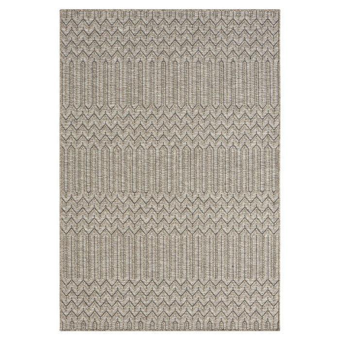 5' X 7' Chevron Handmade Indoor / Outdoor Area Rug - Gray