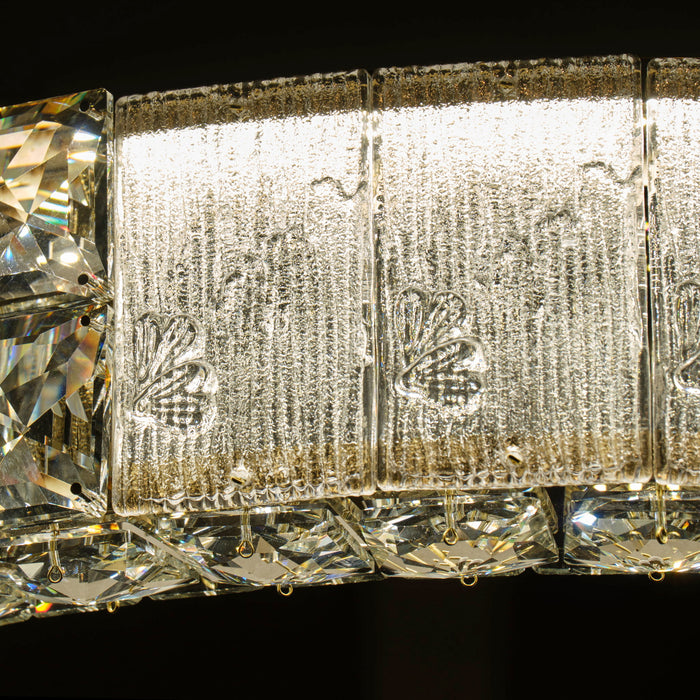 Michael Amini Lighting - Mina 31" Round Crystal LED Chandelier - Clear Michael Amini