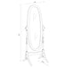 Dunne - Cheval Mirror With Oval Frame Furniture Max