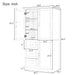 Tall Wide Storage Cabinet With Doors, 3 Drawers Hearth and Haven