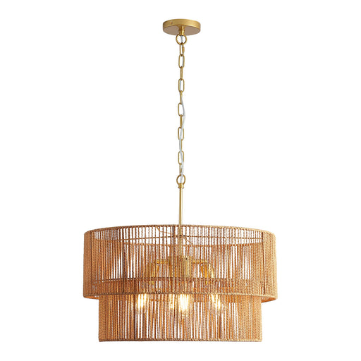 Chandelier, 2 Tier Boho Wabi Sabi Pendant Light, Hanging Ceiling Lamp - Gold Daily Nest
