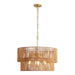 Chandelier, 2 Tier Boho Wabi Sabi Pendant Light, Hanging Ceiling Lamp - Gold Daily Nest