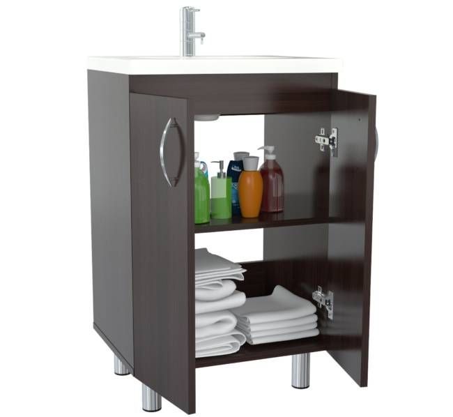 Modern Vanity And Sink - Espresso