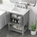 Modern Bathroom Vanity With Sink And Open Shelf Hearth and Haven