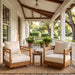 Outdoor Smooth Swivel Chair With Cushions Noble House