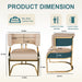 Dining Chairs Ergonomic Curved Backres (Set of 2) - Blue / Neutral Home Essentials