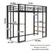 Bunk Bed With L-Shaped Desk And Dual Side Stairs Home Essentials