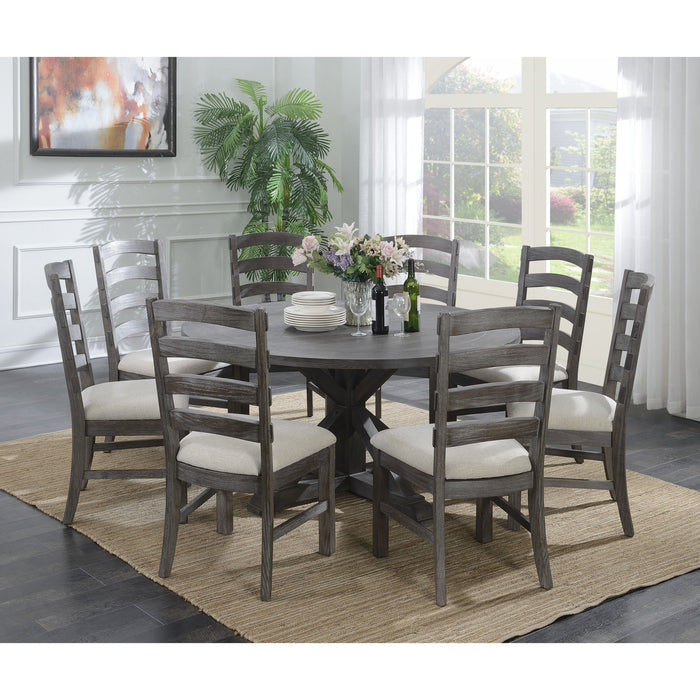 Upholstered Dining Chairs (Set of 2) - Brown - Wood Emerald Home