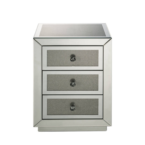 Noralie - Accent Table Mirrored / Faux Dimaonds - Silver Urban Nest