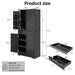 Fluted Kitchen Pantry Cabinet With 3 Keyboard Drawers & 6 Adjustable Door Shelves Home Essentials