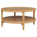 Isbell - Round Table With Storage Shelf Furniture Max