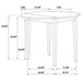 Cliff - 3 Piece Round Drop Leaf Dining Table Set With Ladderback Chairs - White Furniture Max
