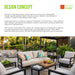 Outdoor Elegance Table, Rounded Corners Life Outside