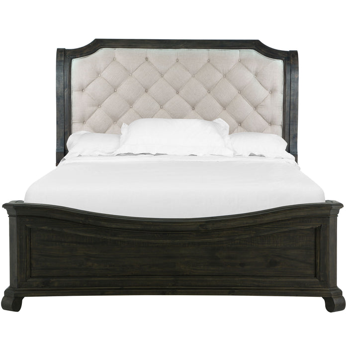 Bellamy - Complete Sleigh Bed With Shaped Footboard Magnussen Furniture