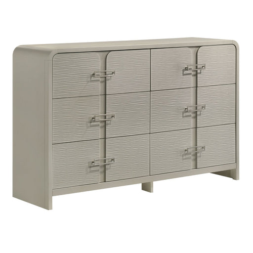 Aria - 6 Drawer Dresser - Beige Matrix Furniture Group