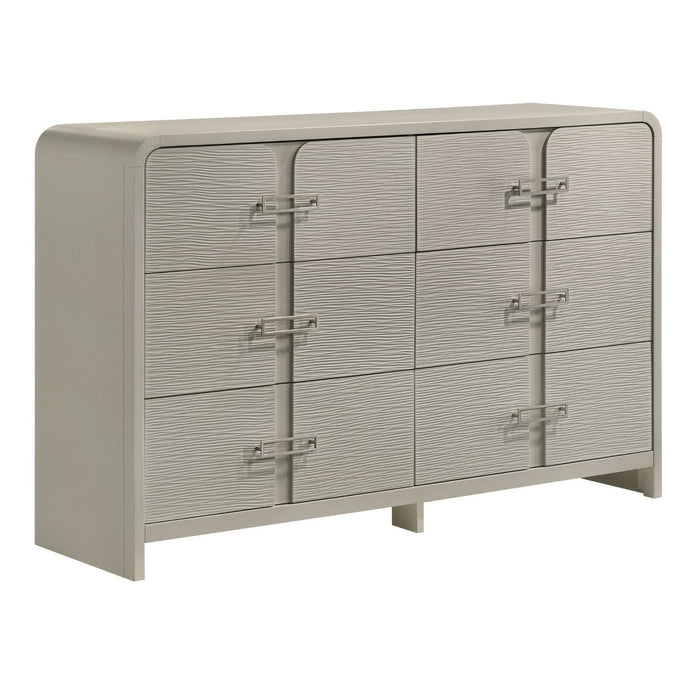 Aria - 6 Drawer Dresser - Beige Matrix Furniture Group