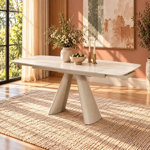 Cassian - Dining Table With Ceramic Top - Cream ACME