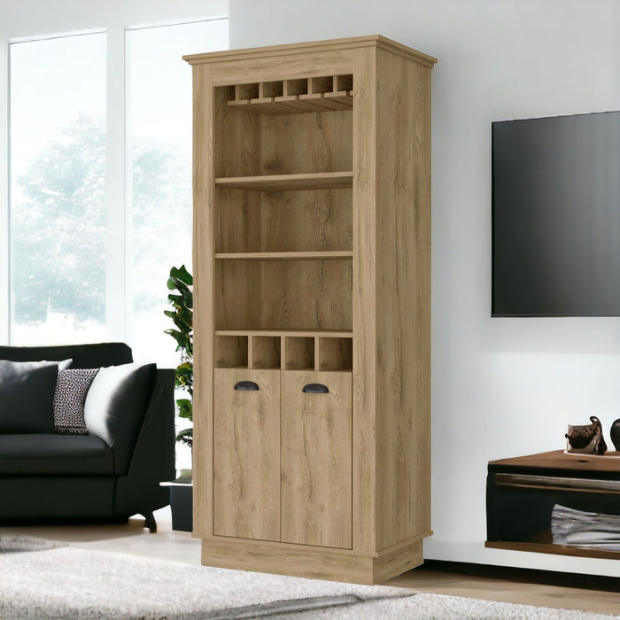 Bar Cabinet With Wine Storage - Brown