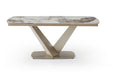93 - Dining Table - White / Gold Extravaganza Collection