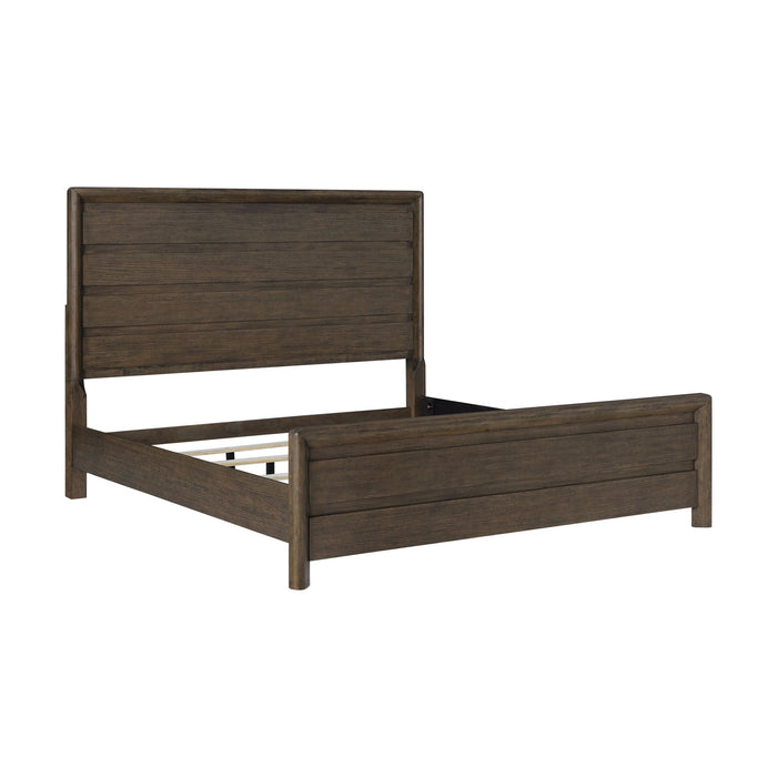 Panel Bed Frame With Unique Headboard And Included Slats Emerald Home