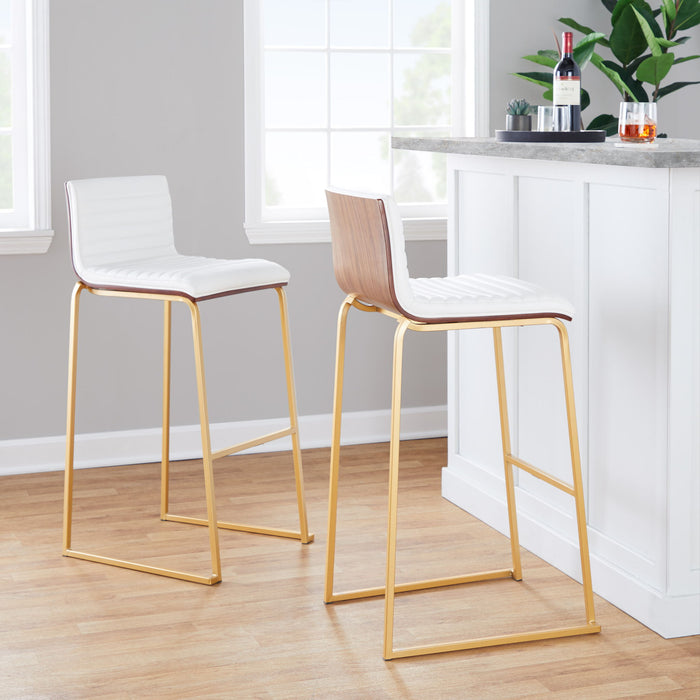 Mason Mara - Contemporary Versatile Desig Fixed Height Barstool (Set of 2) Lumi Source