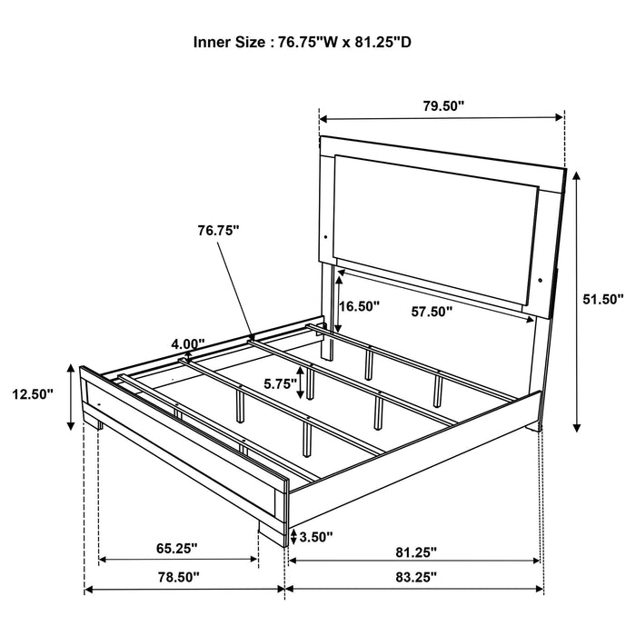 Lincoln - Bedroom Set With LED Headboard Furniture Max