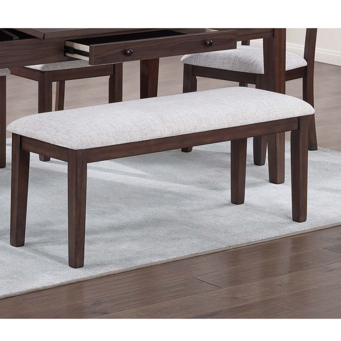 Cushion Padded Seat Dining Room Bench - Walnut Home Essentials