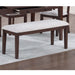 Cushion Padded Seat Dining Room Bench - Walnut Home Essentials