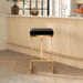 Joel - Upholstered Stool - Black / Gold Ashcroft Furniture