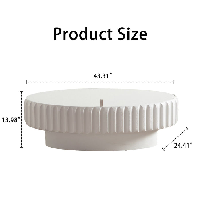 Fluted Storage Table With Lift Off Lid Home Essentials