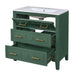 Retro Bathroom Vanity With Sink Combo, Free Standing Single Set With 3 Drawers Hearth and Haven
