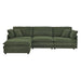 L-Shaped Sectional Sofa With Ottoman, Convertible 4 Seater Couch Home Essentials