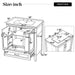 Elegant Fluted Bathroom Vanity With Sink, Soft Close Doors & Drawer Noble House