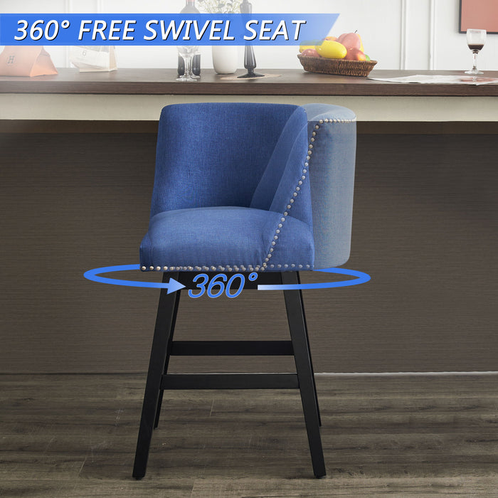 Upholstered Swivel Bar Stool Home Essentials