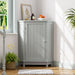 Bathroom Cabinet Triangle Corner Storage Cabinet With Adjustable Shelf Modern Style Hearth and Haven